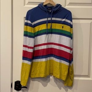 Multi color long sleeve Polo T-shirt hoodie